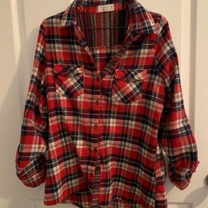 Flannel red/blue